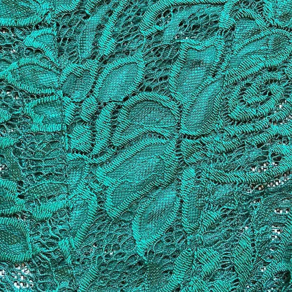 Forest Fairy Green Lace Vintage Blouse, Size: Large - Picture 5 of 17